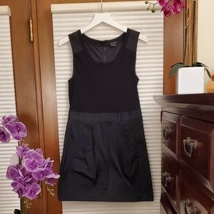 Theory Dress with Taffeta Skirt Bottom